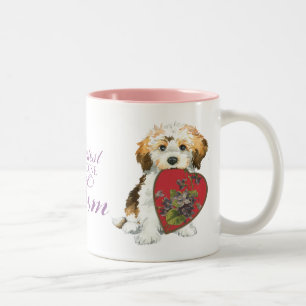 Havanese Heart Mom Two-Tone Coffee Mug