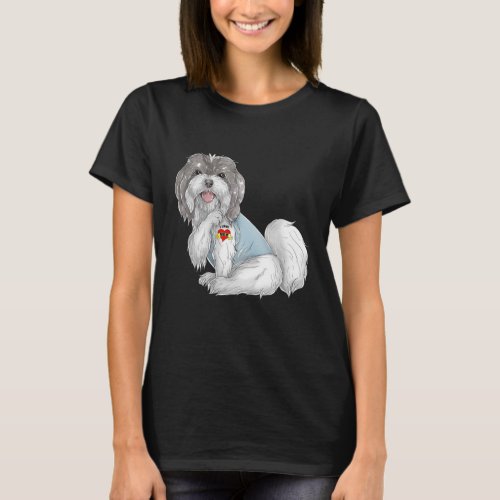 Havanese I Love Mom Tattoo Dog Funny Mothers Day T_Shirt