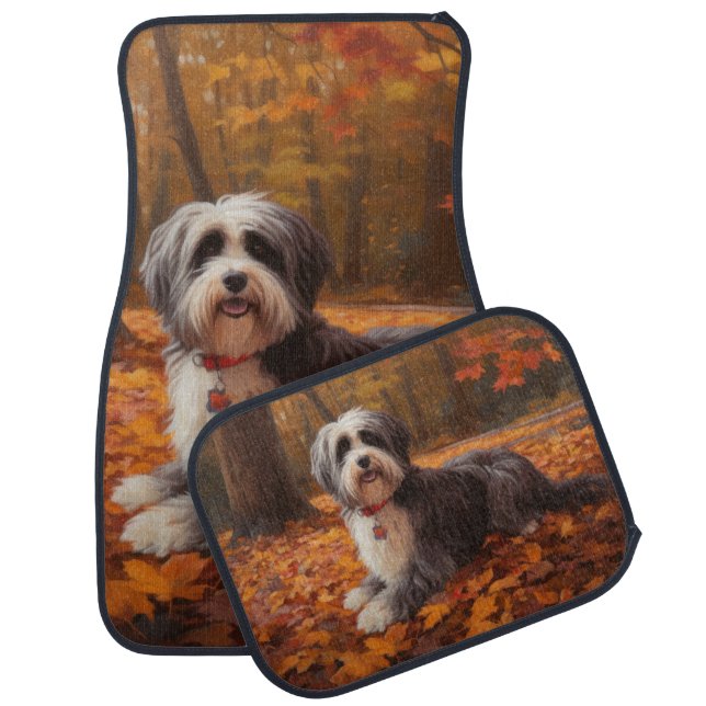 Havanese in Autumn Leaves Fall Inspire  Car Floor Mat (Set)