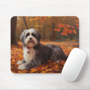 Havanese in Autumn Leaves Fall Inspire  Mouse Pad