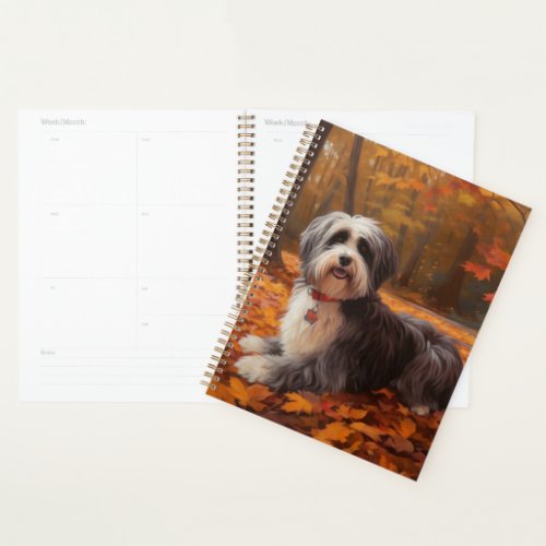 Havanese in Autumn Leaves Fall Inspire  Planner