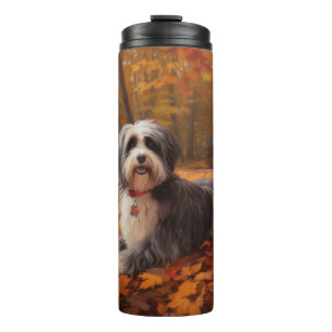 Havanese in Autumn Leaves Fall Inspire Thermal Tumbler
