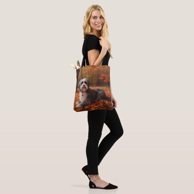 Havanese in Autumn Leaves Fall Inspire  Tote Bag (On Model)