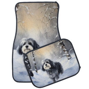 Havanese Let It Snow Christmas Car Floor Mat