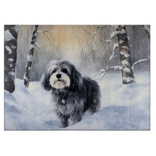 Havanese Let It Snow Christmas Cutting Board
