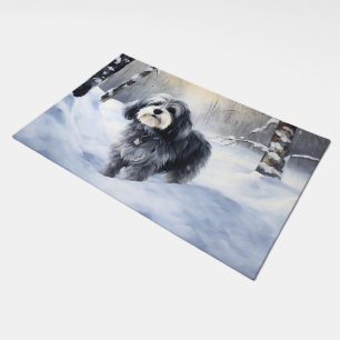 Havanese Let It Snow Christmas Doormat