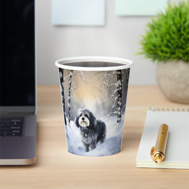 Havanese Let It Snow Christmas Paper Cups (Insitu)