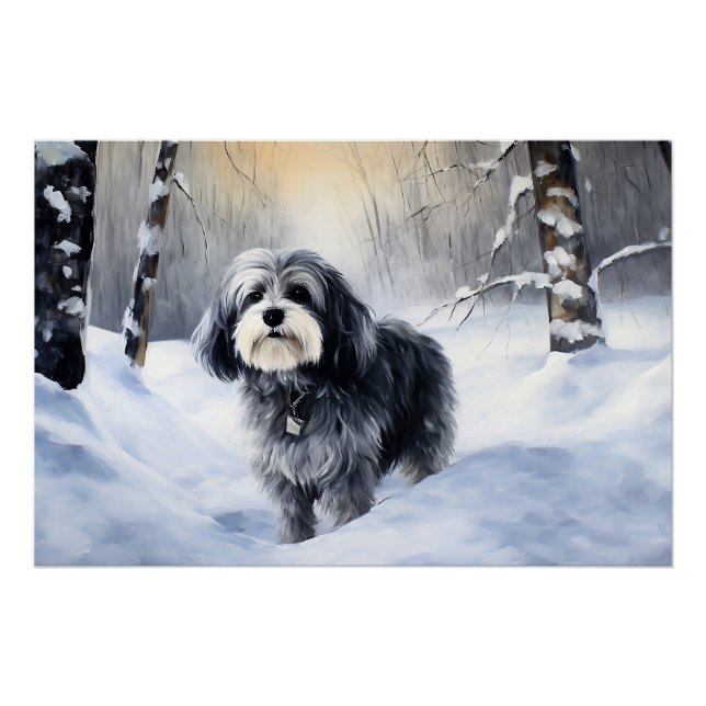 Havanese Let It Snow Christmas Poster (Front)