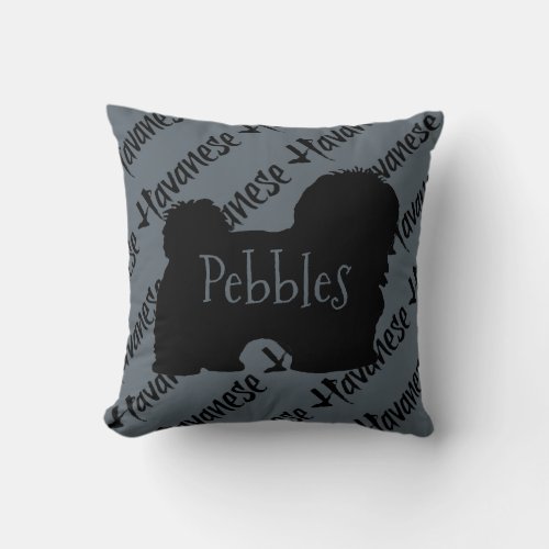 Havanese Love Custom Throw Pillow