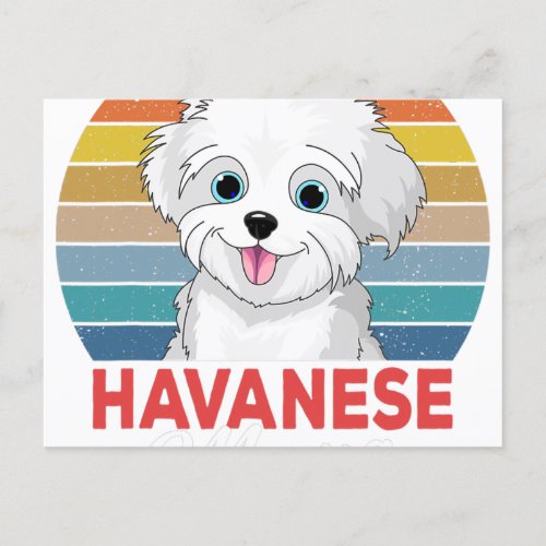 Havanese Mama Cute Havanese Dog Mom Funny Girls Announcement Postcard