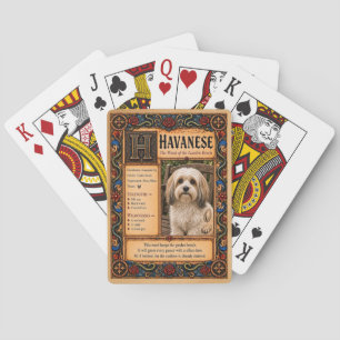 Havanese, Medieval Bestiary Art Poker Cards