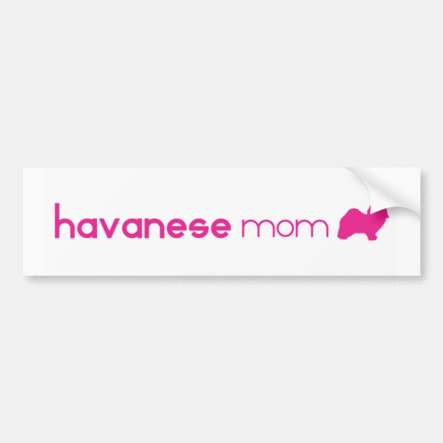 Havanese Mom Bumper Sticker (Front)