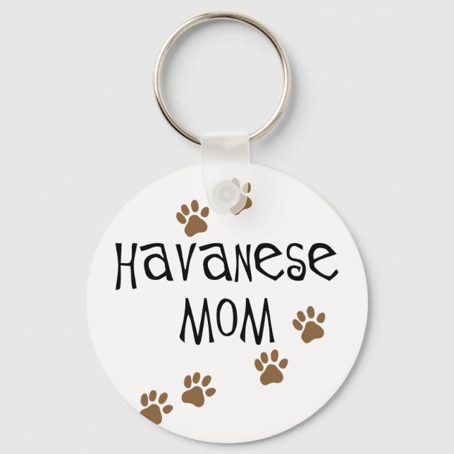 Havanese Mom Keychain (Front)