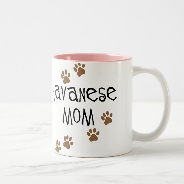 Havanese Mom Two-Tone Coffee Mug (Right)