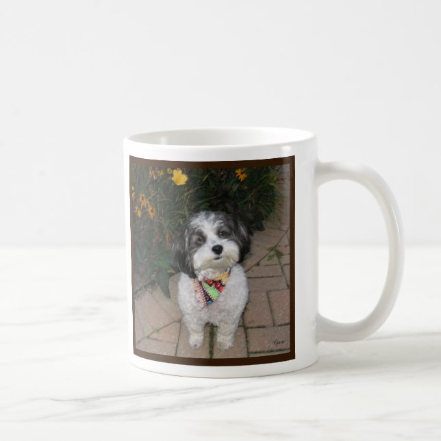 Havanese Mug with Flowers (Right)
