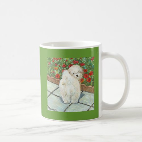 Havanese n Poppies Art Print Gifts  Cards Coffee Mug