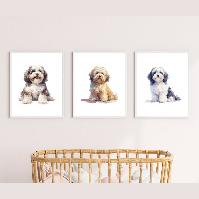 Havanese Nursery Decor, Havanese Wall Art,  Art Sets (Creator Uploaded)