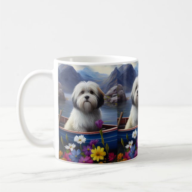 Havanese on a Paddle: A Scenic Adventure Coffee Mug (Left)