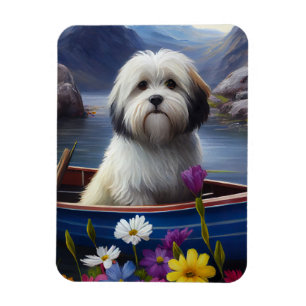 Havanese on a Paddle: A Scenic Adventure Magnet