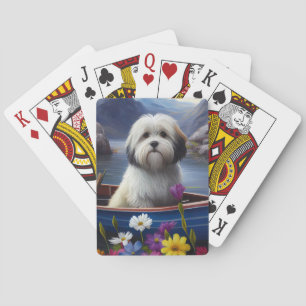 Havanese on a Paddle: A Scenic Adventure Poker Cards