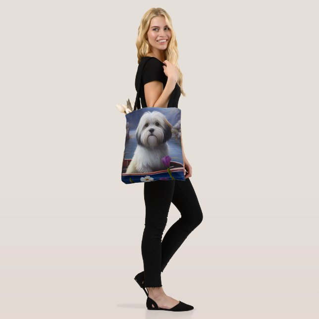 Havanese on a Paddle: A Scenic Adventure Tote Bag (On Model)