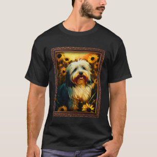 Havanese Painting Sunflower Flower Mom Women Flora T-Shirt