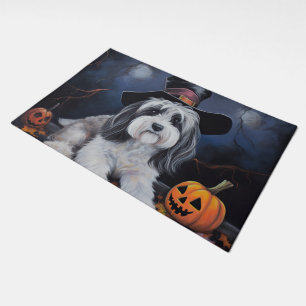 Havanese Pumpkins Halloween Scary Doormat