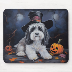 Havanese Pumpkins Halloween Scary Mouse Pad