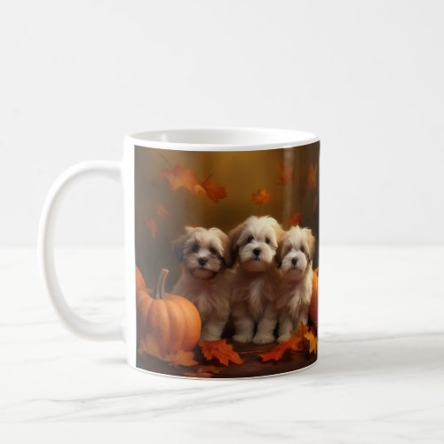 Havanese Puppy Autumn Delight Pumpkin Coffee Mug