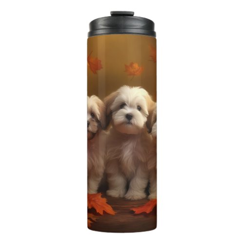 Havanese Puppy Autumn Delight Pumpkin Thermal Tumbler