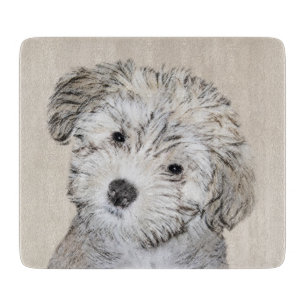 Havanese Puppy Painting - Cute Original Dog Art Cutting Board