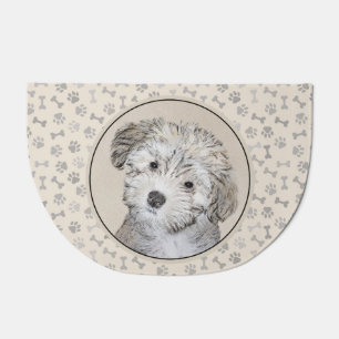 Havanese Puppy Painting - Cute Original Dog Art Doormat