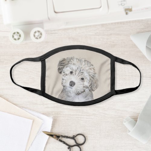 Havanese Puppy Painting _ Cute Original Dog Art Face Mask