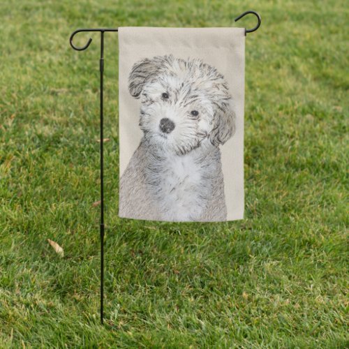 Havanese Puppy Painting _ Cute Original Dog Art Garden Flag