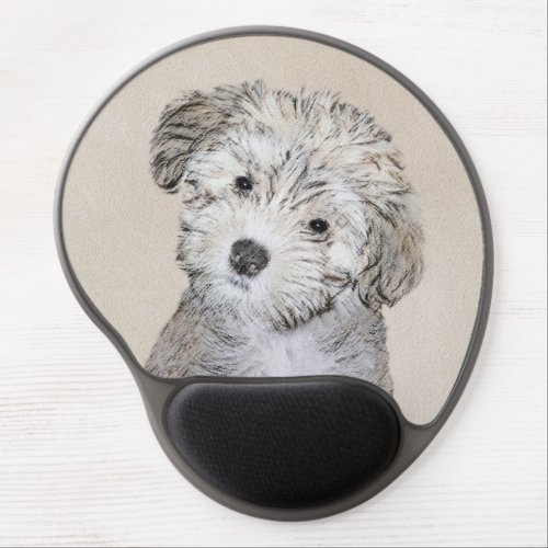 Havanese Puppy Painting _ Cute Original Dog Art Gel Mouse Pad