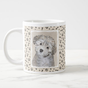 Havanese Puppy Painting - Cute Original Dog Art Giant Coffee Mug