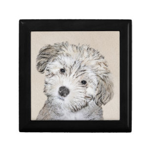 Havanese Puppy Painting - Cute Original Dog Art Gift Box