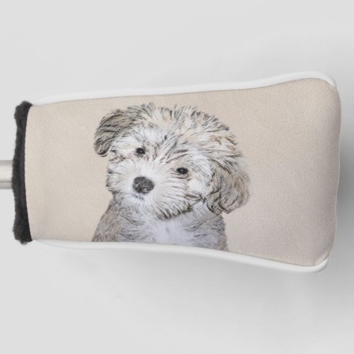 Havanese Puppy Painting _ Cute Original Dog Art Golf Head Cover