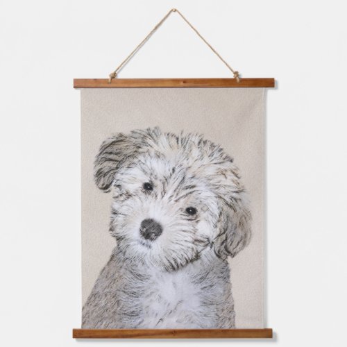 Havanese Puppy Painting _ Cute Original Dog Art Hanging Tapestry