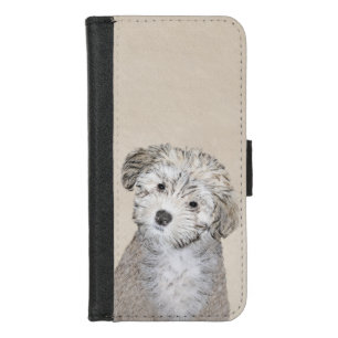 Havanese Puppy Painting - Cute Original Dog Art iPhone 8/7 Wallet Case