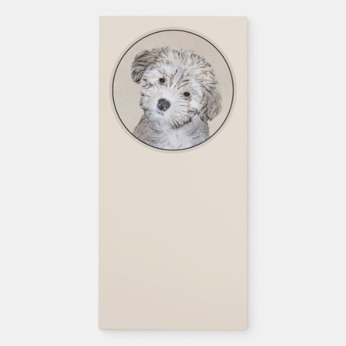 Havanese Puppy Painting _ Cute Original Dog Art Magnetic Notepad