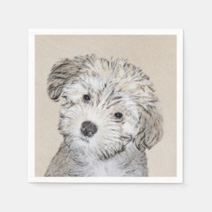 Havanese Puppy Painting - Cute Original Dog Art Paper Napkins