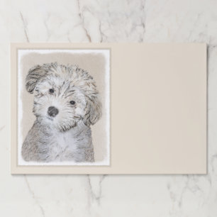 Havanese Puppy Painting - Cute Original Dog Art Paper Pad