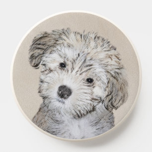 Havanese Puppy Painting - Cute Original Dog Art PopSocket