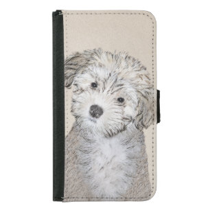 Havanese Puppy Painting - Cute Original Dog Art Samsung Galaxy S5 Wallet Case