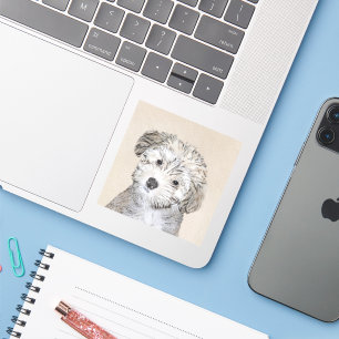 Havanese Puppy Painting - Cute Original Dog Art Sticker