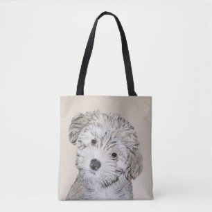 Havanese Puppy Painting - Cute Original Dog Art Tote Bag