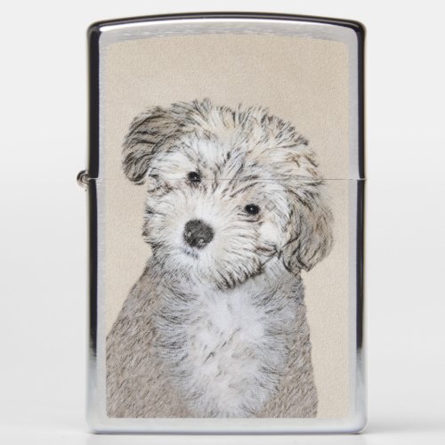 Havanese Puppy Painting _ Cute Original Dog Art Zippo Lighter