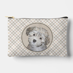 Havanese Puppy Painting Sable Original Pet Dog Art Accessory Pouch