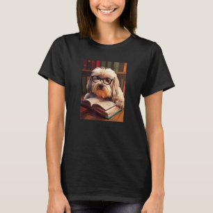 Havanese Reading Funny Dog Book Lover T-Shirt